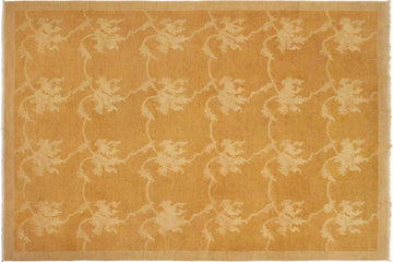 handmade Transitional Kafkaz Chobi Ziegler Dull Orange Tan Hand Knotted RECTANGLE 100% WOOL area rug 9 x 12